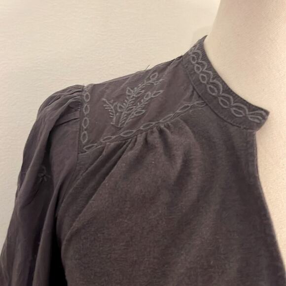 Lucky Brand Black/Charcoal Top | Size S - Picture 2 of 8